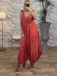 Silk Asymmetrical Golden Jumpsuit-1208/N6