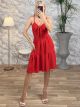 Casual Bow Dress/Red