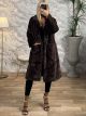 Long Soft Fur Coat-55675/Chocolat