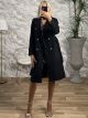Cross Gold Buttons Coat/Black