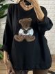 Hairy Teddy Sweatshirt/Black