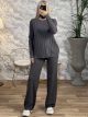 Textured Knitted Set-101/Grey