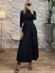 Oversized Pleated Skirt/Black