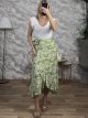 Ruffle Midi Bow Skirt-6031/Lime