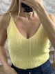 OpenBack Knitted Top/Yellow