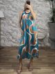 Satin Sleeveless Midi Dress-2779/Petrol