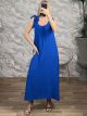 BowShoulders Maxi Dress-3681/Royal Blue