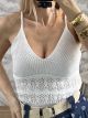 Knitted Cotton Top-2507/White