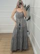Casual Maxi Print Dress-1330/Black