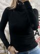 Viscose TurtleNeck Top-A/Black