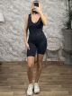 Athletic Skinny Playsuit/Black