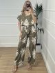 Pants Print Set/Khaki