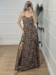 Animal Backless Bow Dress/Leo3