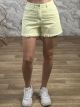 Strassed Pocket Denim Shorts-2380/Yellow