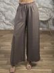 Cotton Paperbag Pants-462/Mocha