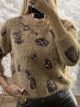 Mohair Leopard Pearls Sweater/Mocca
