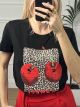 T-shirt Red Cherries/Black