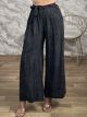 Viscose Highwaist Pants-18839/Black