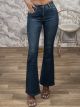 Highwaist Cabana Denim Pants-523/Blue