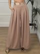 Wide Leg Pleated Pants/Pink