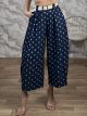 Alladin Polka Dot Belt Pants-97810/Blue