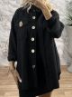 Oversized Gold Brooch Cardigan/Black