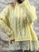 Lace Knitted Top/Yellow