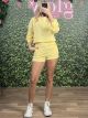 Textured Shorts Set/Yellow
