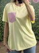 Strassed Pocket T-Shirt/Yellow