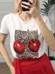 T-shirt Red Cherries/White