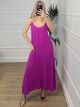 Chain Maxi Dress/Magenta