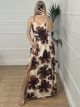 Backless Bow Dress-Floral/Chocolat2