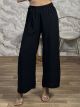 Wide Highwaist Belt Pants/Black