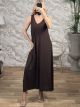 Rip Elastic Maxi Dress-2775/Chocolat