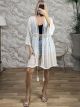 Crochet CabbanaSleeves Kimono-4112/White