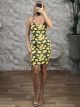 Lemons Elastic Mini Dress-24633