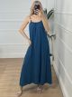 Oversized Beads Dress/Petrol