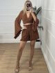 Ruffle Shorts Set/Chocolat
