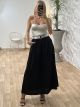 Maxi Belt Skirt-29690/Black