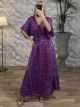 Silk Lahuri Sleeves Maxi Dress-1047/N5