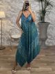 Silk Asymmetrical Golden Jumpsuit-1208/N5