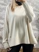 Soft Oversized Sweater-5018/Vanilla