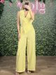 Vest BeltBuckle Jumpsuit/Yellow