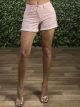 Strassed Denim Shorts-2260/Pink