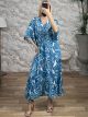 Silk GoldPrint Maxi Dress-4362/Ciel
