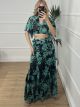 SilverThread Poly Skirt Set/Black