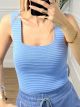Knitted Ribbed Top/L.Blue