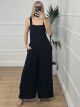 Back Bow Jumpsuit/Black