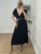 Ve Boho Monochrome Dress/Black