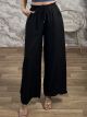Cotton Paperbag Pants-462/Black